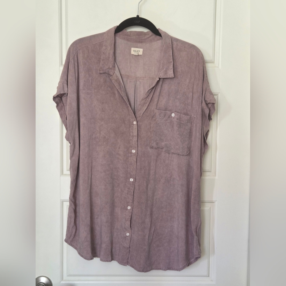 id:23 Button Front Blouse